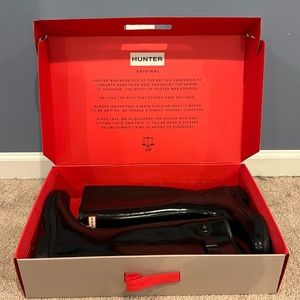 Hunter Black Rain Boots, US Size 7